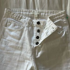 White high waist flare jeans, Chelsea and violet